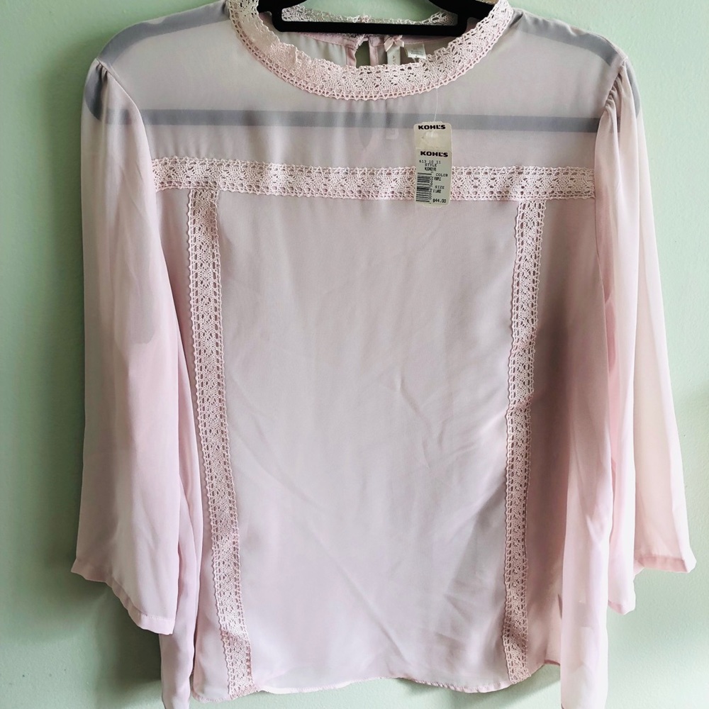 Lauren Conrad Sheer Blouse Size XL